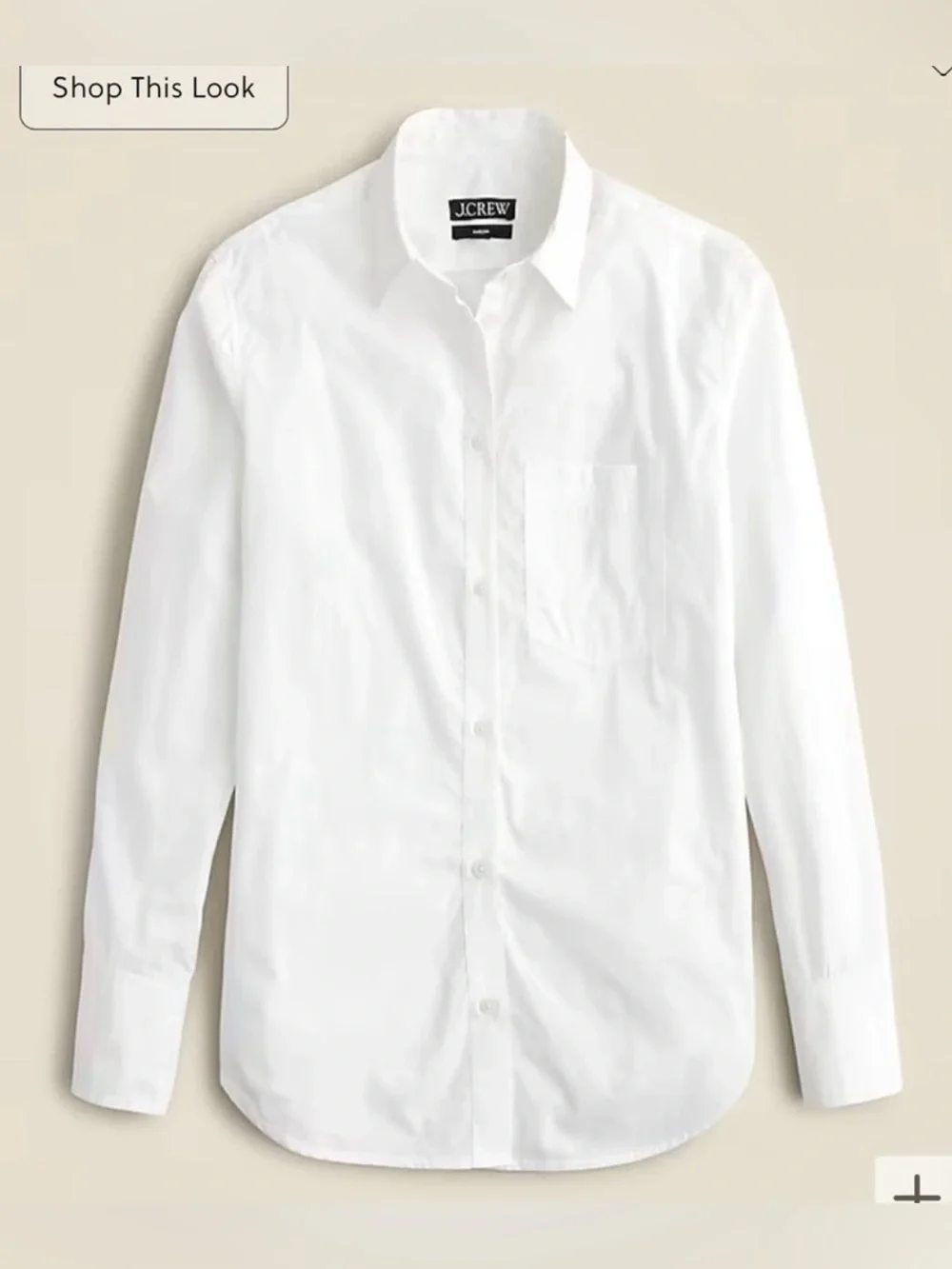 J.Crew Petite garçon classic shirt in cotton poplin in white